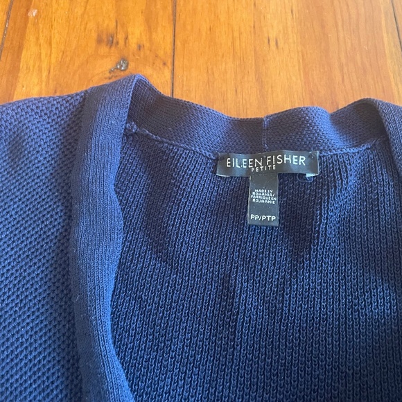 Blue Tencel Eileen Fisher Cardigan - Picture 2 of 8